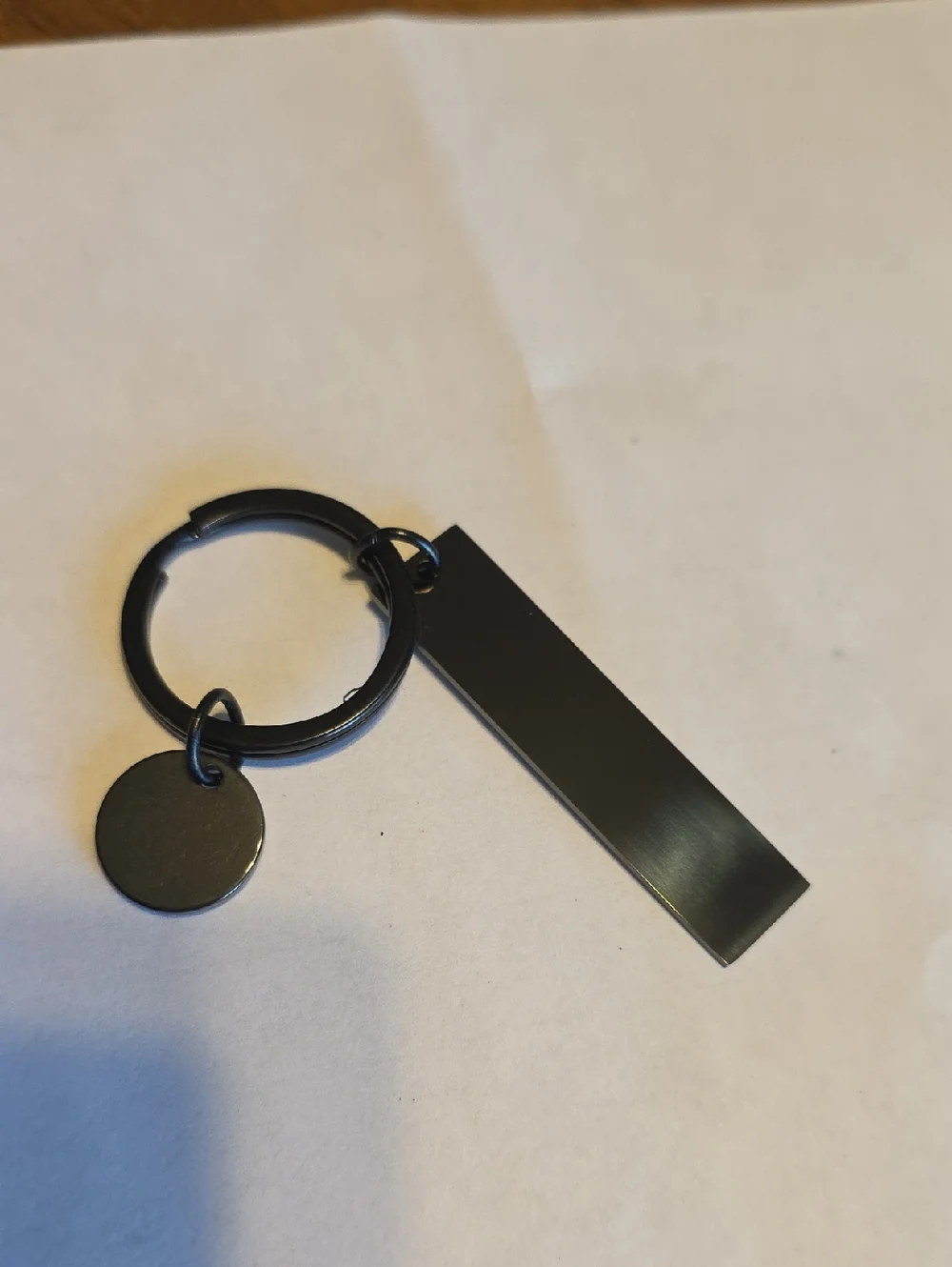 Black Engraved Keychain 